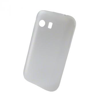 Ultradünne Frostcover Case für Samsung Galaxy Y S5360 weiss/transparent