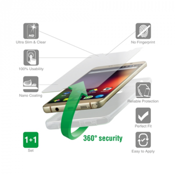 4smarts Second Glass 360° Protection (vorne + hinten) für LG Bello 2 transparent