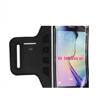 equipment! Sport Armband schwarz/silber für Samsung S6/S6 Edge und HTC M9