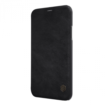 Nillkin Qin Leder Flip-Tasche mit Kartenfach für Apple iPhone Xs / X schwarz