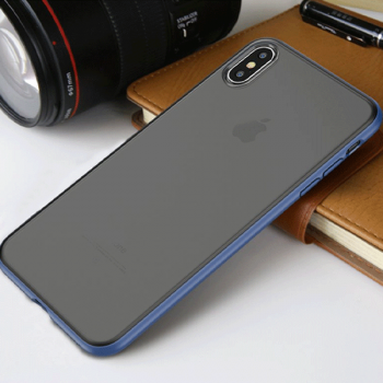 iPaky Cucoloris robuste Schutzhülle für Apple iPhone XS / X blau