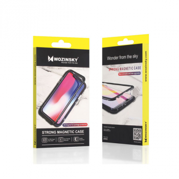 Wozinsky Full Cover + Schutzglas (hinten + vorne), Magnetisch Fullbody für iPhone XS Max schwarz