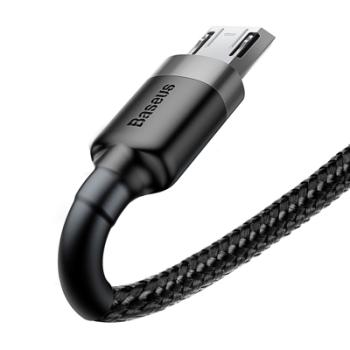 Baseus micro USB Datenkabel/Ladekabel, Nylon Geflochten schwarz (1m)