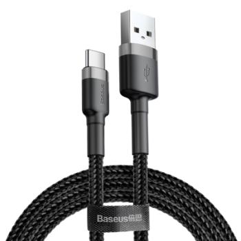 Baseus USB-C Datenkabel/Ladekabel 2A, Nylon Geflochten schwarz (3m)