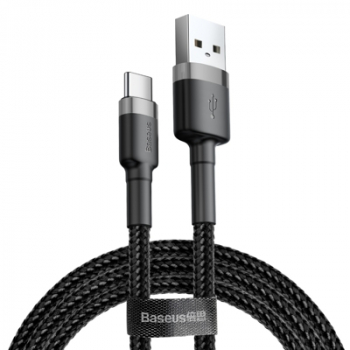 Baseus Cafule Cable durabel Kabel mit Nylon geflochtenes Ladekabel USB / USB-C - QC3.0 2A - 2M schwarz/rot