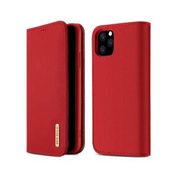 Dux Ducis Wish Series Echt Leder Flip Wallet für Apple iPhone 11 Pro rot