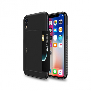 DUX DUCIS Pocard Series Back-mit Kartenfach iPhone Xr schwarz