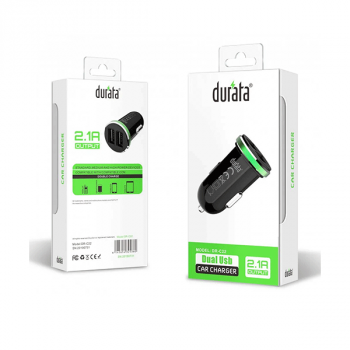 durata Slim KFZ Lader 2.1A 2x USB Dual Anschluß schwarz