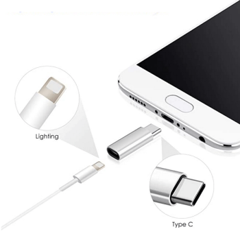 starfix USB C Adapter - USB Typ C zur Lightning silber