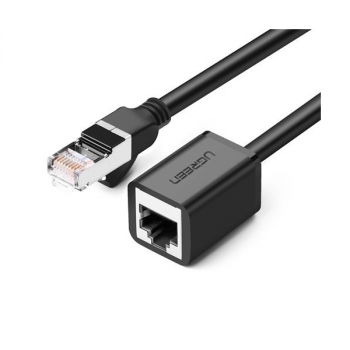 Ugreen Verlängerungskabel Netzwerkkabel Ethernet-Patchkabel RJ45 Cat 6 FTP 1000 Mbit / s schwarz  (1m)