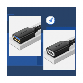 Ugreen Verlängerungskabel Adapter USB 3.0 (weiblich) - USB 3.0 (männlich) schwarz (1m)