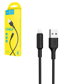 Hoco X25 Ladekabel Lightning auf USB Kabel, schwarz (1m)