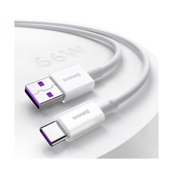 Baseus Superior Lade-/Datenkabel USB - USB Typ C 6A 66W 1m weiß (CATYS-02)