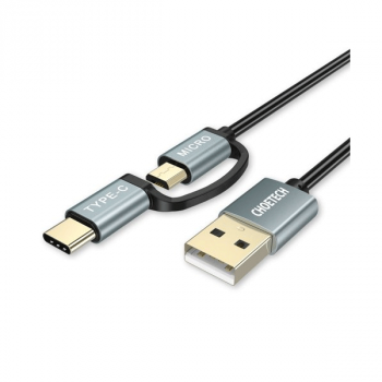 Choetech 2in1 Lade-/Datenkabel USB - USB Typ C / Micro USB 1.2m schwarz (XAC-0012-101BK)