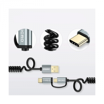 Choetech 2in1 Lade-/Datenkabel USB - USB Typ C / Micro USB 1.2m schwarz (XAC-0012-101BK)