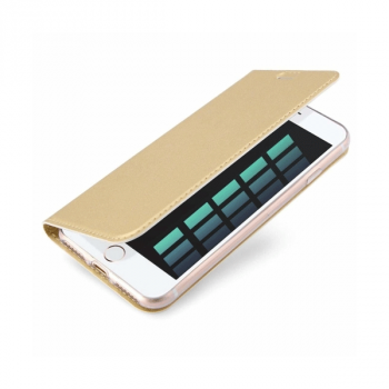 Dux Ducis Flip Tasche Skin Pro Series für iPhone SE (2022) / SE (2020) / 8 / 7 gold