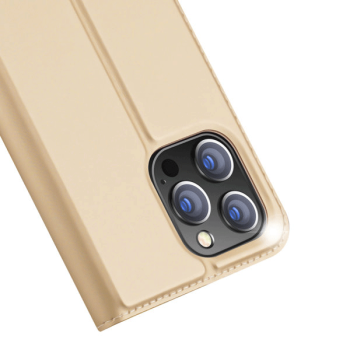 DUX DUCIS Skin Pro Flip Tasche für iPhone 14 Pro, gold