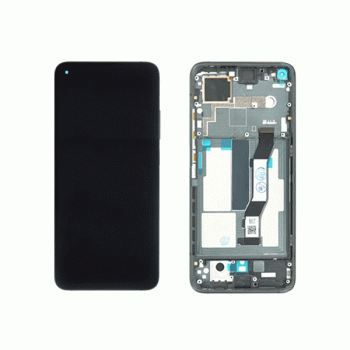 Xiaomi Mi 10T/Mi 10T Pro (5600030J3S00) OEM LCD Display-Einheit mit Rahmen, schwarz