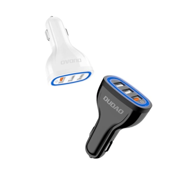 Dudao Multi KFZ-Ladegerät Quick Charge Schnelladegerät 3.0 QC3.0 2.4A 18W 3x USB, Weiss (R7S)