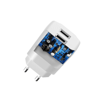 Dudao Netz-Ladegerät 2x USB 5V / 2.4A + Lightning Ladekabel, weiß (A2EU)