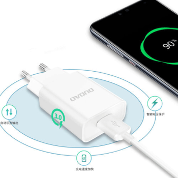 Dudao Single-USB 5V/2.4A Ladegerät QC3.0 Quick Charge 3.0 + Kabel USB Typ C weiß (A3EU)