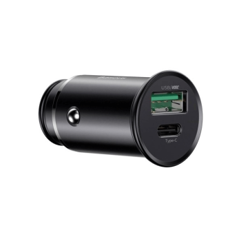 Baseus PPS Smart KFZ-Schnelladegerät USB-A + USB-C 30W 4.0 QC4+ PD 3.0 VOOC SCP AFC MTKPE schwarz