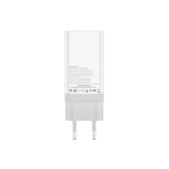 Dudao GaN Schnellladegerät 65W - 2x USB Typ C Quick Charge Power Delivery (Galliumnitrid) weiß