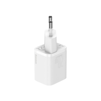 Baseus Super Si 1C Schnellladegerät USB-C 20W Power Delivery + USB Typ-C zu Lightning 1m weiss