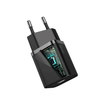 Baseus Super Si 1C Schnellladegerät USB-C 20W Power Delivery schwarz (CCSUP-B01)