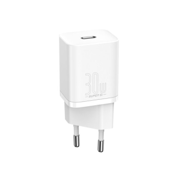 Baseus Super Si 1C Schnellladegerät USB-C 30W Power Delivery Quick Charge weiss