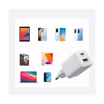 Joyroom Ladegerät USB-A + USB-C 30W Power Delivery QuickCharge 3.0 AFC FCP weiß (L-QP303)