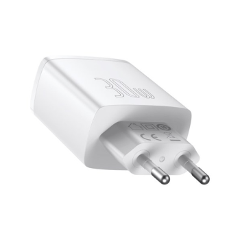 Baseus Compact Schnellladegerät USB-C + 2x USB-A 30W 3A Power Delivery Quick Charge weiss