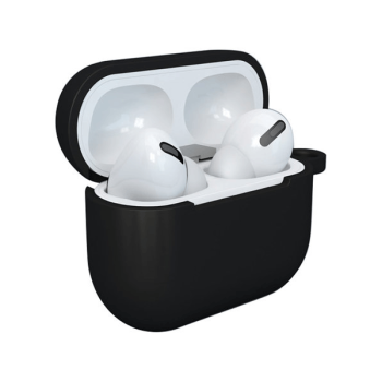 starfix Silikon-Hülle für Apple AirPods 3  inkl. Karabinerhacken, schwarz