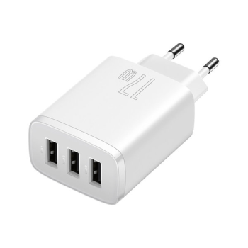 Baseus Compact Ladegerät 3x USB-A 17W weiss (CCXJ020102)