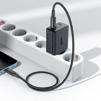 Acefast A29 PD 50W GaN (USB-C + USB-C) Dual-Port-Ladegerät schwarz