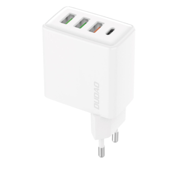 Dudao Schnellladegerät 3 x USB-A + 1x USB-C 20W, PD, QC 3.0 weiss (A5H)