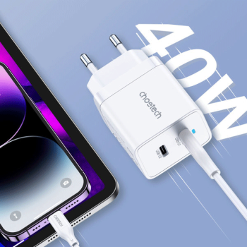 Choetech 2 x USB-C PD 40W Ladegerät weiß (Q5006-EU)