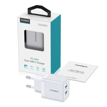 Choetech 2 x USB-C PD 40W Ladegerät weiß (Q5006-EU)