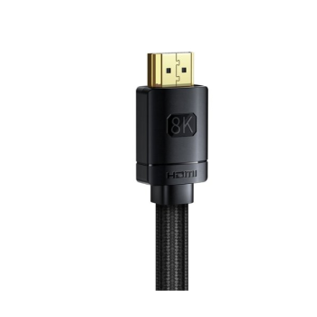 Baseus HDMI 2.1 Kabel 8K 60 Hz 48 Gbps/4K 120 Hz/2K 144 Hz 3D eARC QMS Dynamic HDR VRR ALLM 3m schwarz