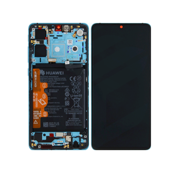 Huawei P30 / P30 New Edition LCD Display + Rahmen inkl. Akku, blau (02354HRH)