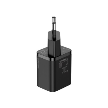 Baseus Super Si mini Schnellladegerät 1C 25W inkl. Kabel (1m) Typ-C zu Typ-C 3A schwarz (TZCCSUP-L01