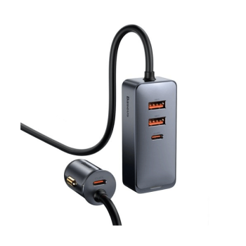 Baseus Share Together KFZ-Ladegerät 2x USB-A / 2x USB Type-C 120W PPS QC Power Delivery grau