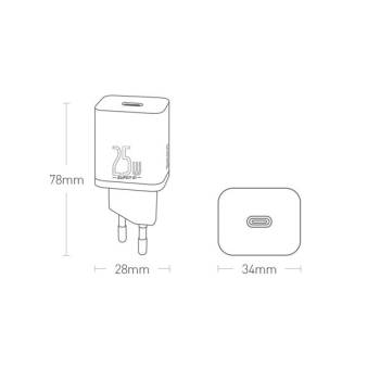 Baseus Super Si 1C Schnellladegerät USB-C 25W Power Delivery Quick Charge schwarz (CCSP020101)