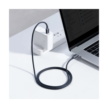 Baseus Crystal Shine Ladekabel schnelles Laden-/Datenübertragung USB-C zu USB-C 100W schwarz (1,2m)