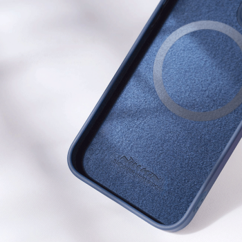 Nillkin CamShield MagSafe-Silikon-Hülle für iPhone 14 Pro Max mit Kameraabdeckung blau