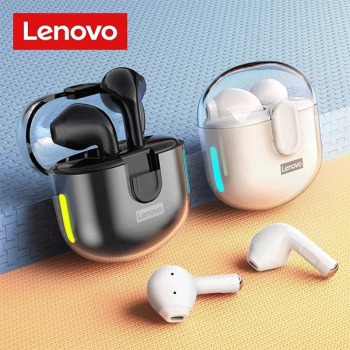 Lenovo LP12 Bluetooth 5.1 Dual Mic Earbuds IPX5 Wasserdichtes mit Akkuanzeige, schwarz