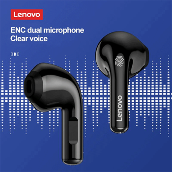 Lenovo LP12 Bluetooth 5.3 Dual Mic Earbuds IPX5 Wasserdichtes mit Akkuanzeige, weiss