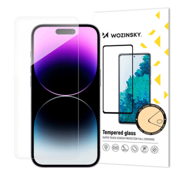 Wozinsky Displayschutz aus gehärtetem Glas für iPhone 15 Pro Max, transparent