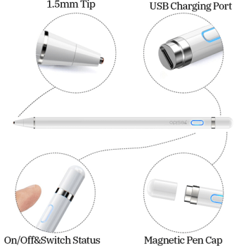 Yesido ST05 Wiederaufladbar Aktiver Stylus Touch-Stift Kapazitiver Sylus-Pen, weiss