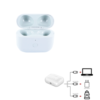 Cyoo (kabellosen QI) Ladetasche für Apple AirPods 3. Generation, weiss